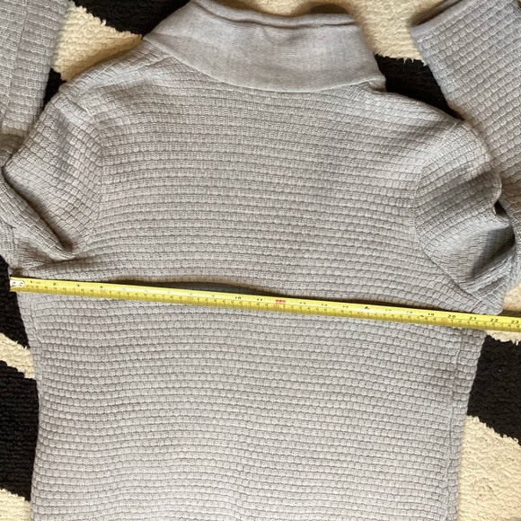 Talbots Light Grey 100% Merino Wool Tight Knit Blazer Cardigan Sweater 
Sz XLP - Picture 6 of 12